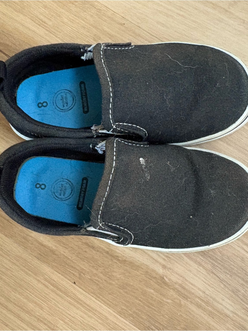 wonder nation Black Slip-On Kids Sneakers